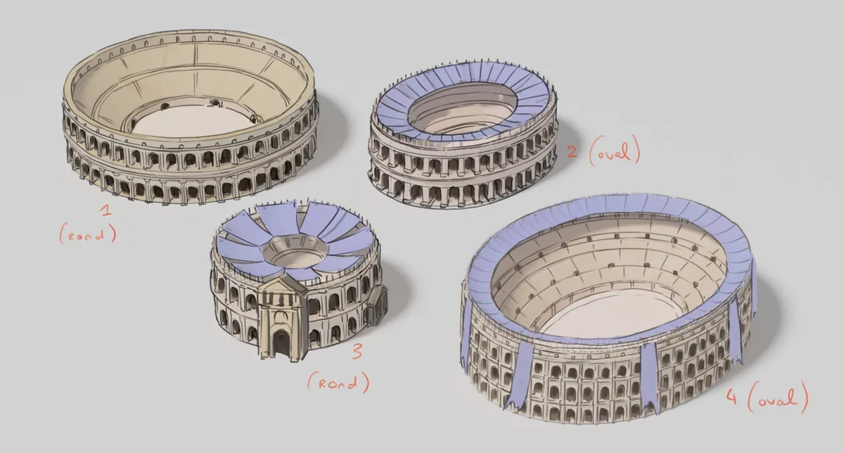 Amphithéâtre, recherches de formes